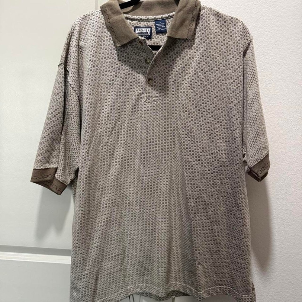 Premier International Polo Shirt in Brown/Tan